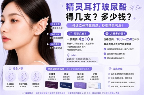 精灵耳打玻尿酸得几支多少钱？韩国这几家皮肤科注射玻尿酸好评多