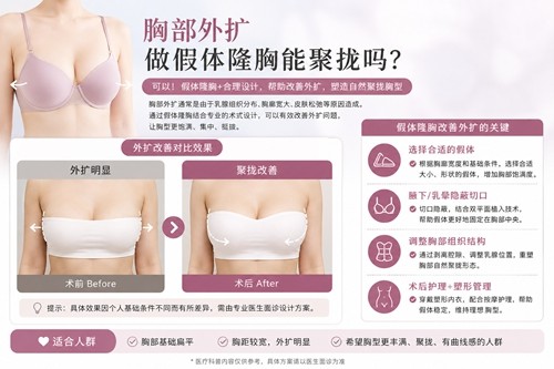 胸部外扩做假体隆胸能聚拢吗？韩国faure、德蔓特、必妩胸部整形技术一流