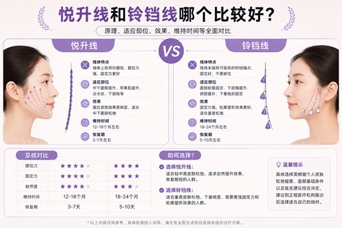 悦升线和铃铛线哪个比较好？韩国面部埋线提升口碑好的医生技术解析