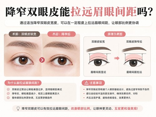 降窄双眼皮能拉远眉眼间距吗？看韩国EH、Yourtime眼修复技术在线