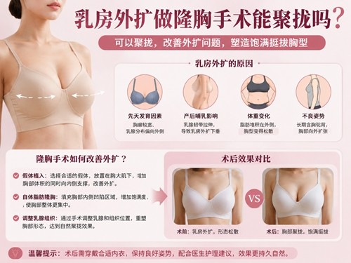 乳房外扩做隆胸手术能聚拢吗？韩国梦想、普罗菲耳假体丰胸口碑爆棚