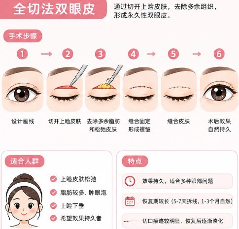 石彩霞医生全切法双眼皮好还是三点定位术好？肿眼泡选全切/基础好选三点