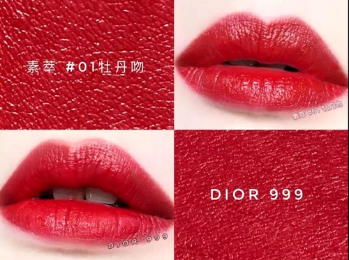 素萃01#牡丹吻是Dior 999的对比