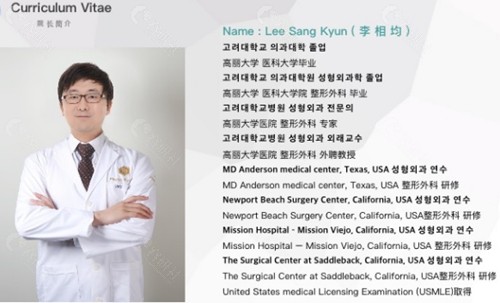 韩国TS整形外科医院代表院长李相均