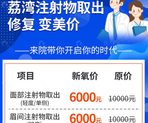 广州荔湾区人民医院注射物取出价格表