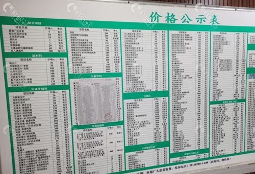 2024东莞健力口腔医院价格表一览