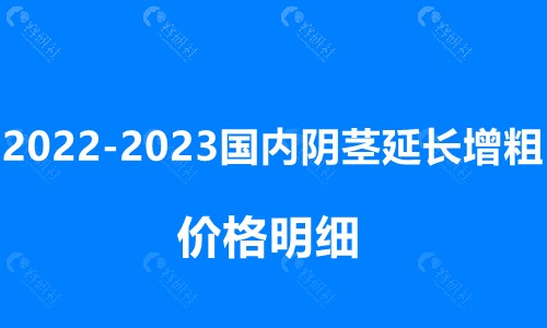 2022-2023国内阴茎延长增粗价格明细