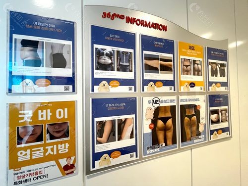韩国专治肥胖的专科医院265mc吸脂医院形象墙手术范例展示