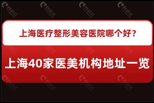 上海40家正规医美机构地址查询