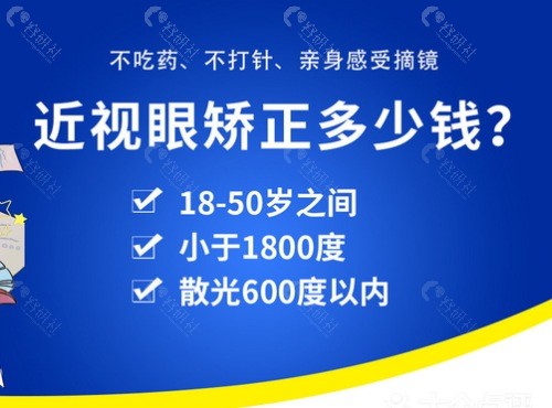 兰州爱尔眼科医院近视手术多少钱