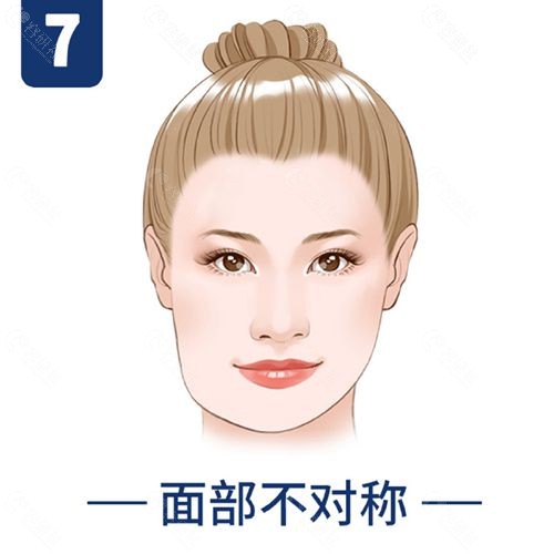 颧骨一高一低脸歪的图片