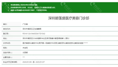 深圳碧莲盛植发资质