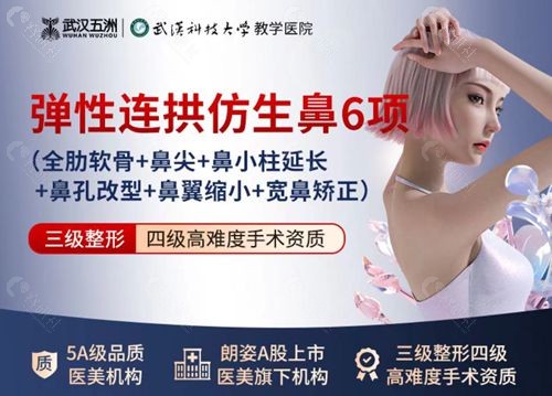 武汉五洲整形杨水斌医生弹性连拱仿生鼻