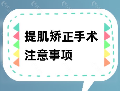 提肌矫正手术注意事项