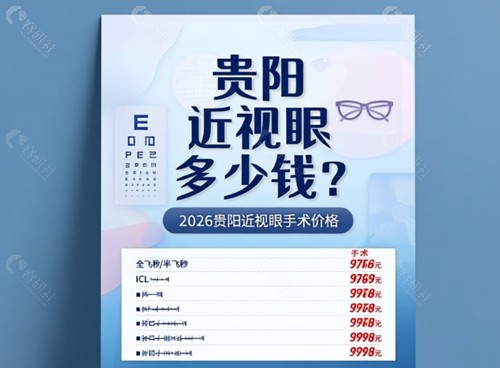 2026新版贵阳近视眼手术价格表一览