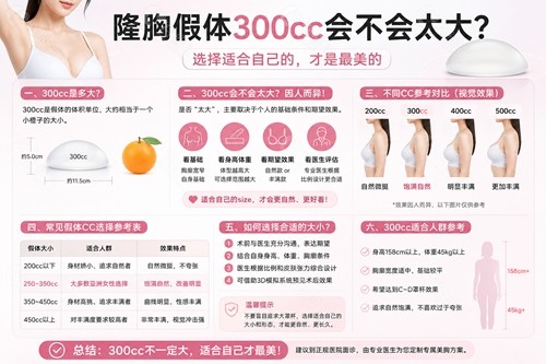 隆胸假体300cc会不会太大？