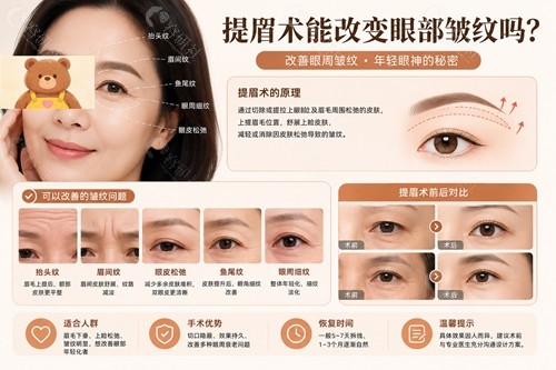 提眉手术可以改变眼部皱纹吗