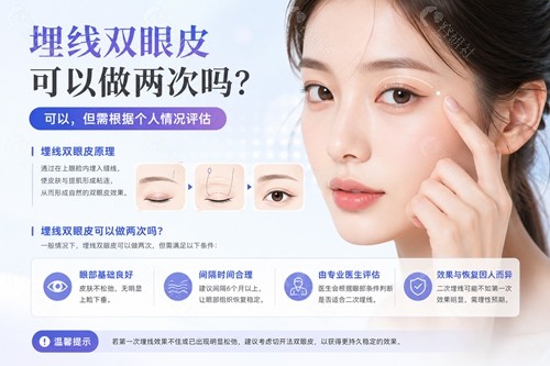 埋线双眼皮可以做两次吗 埋线双眼皮可以做两次吗