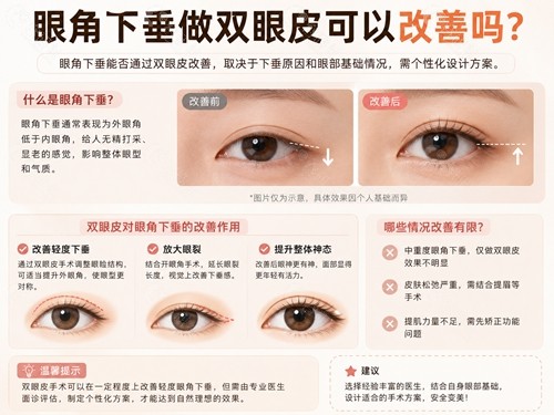 眼角下垂做双眼皮可以改善吗 眼角下垂做双眼皮可以改善吗