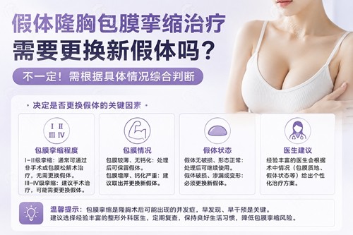 假体隆胸包膜挛缩治疗需要更换新假体吗? 假体隆胸包膜挛缩治疗需要更换新假体吗?
