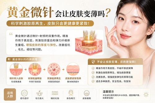黄金微针会让皮肤变薄吗? 黄金微针会让皮肤变薄吗?