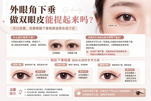 外眼角下垂做双眼皮能提起来吗? 外眼角下垂做双眼皮能提起来吗?