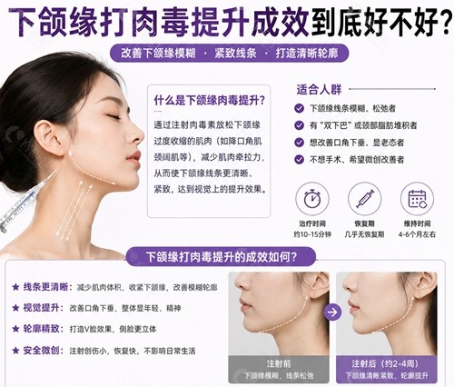 下颌缘打肉毒提升成效到底好不好？