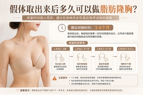 假体取出来后多久可以做脂肪隆胸? 假体取出来后多久可以做脂肪隆胸?